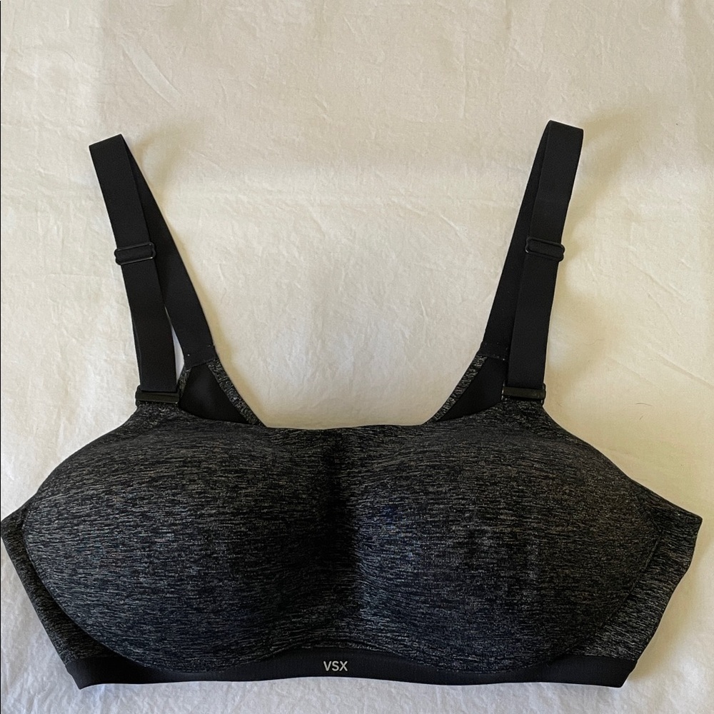 VS x Sport Black Sports Bra with Convertible Straps, size 38C, like new